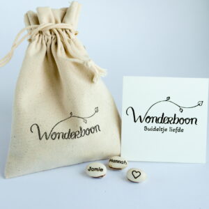 Buideltje Wonderbonen met eigen tekst